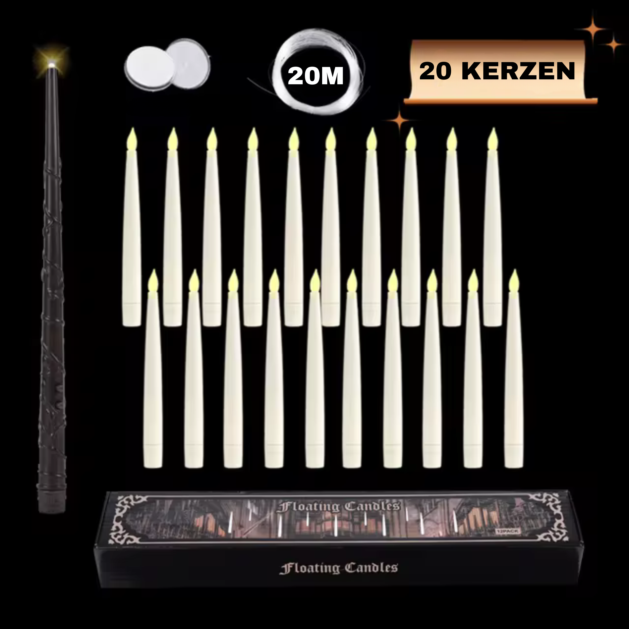 HarryPotter™ - Incendio magische hängende Kerzen 🕯️🪄