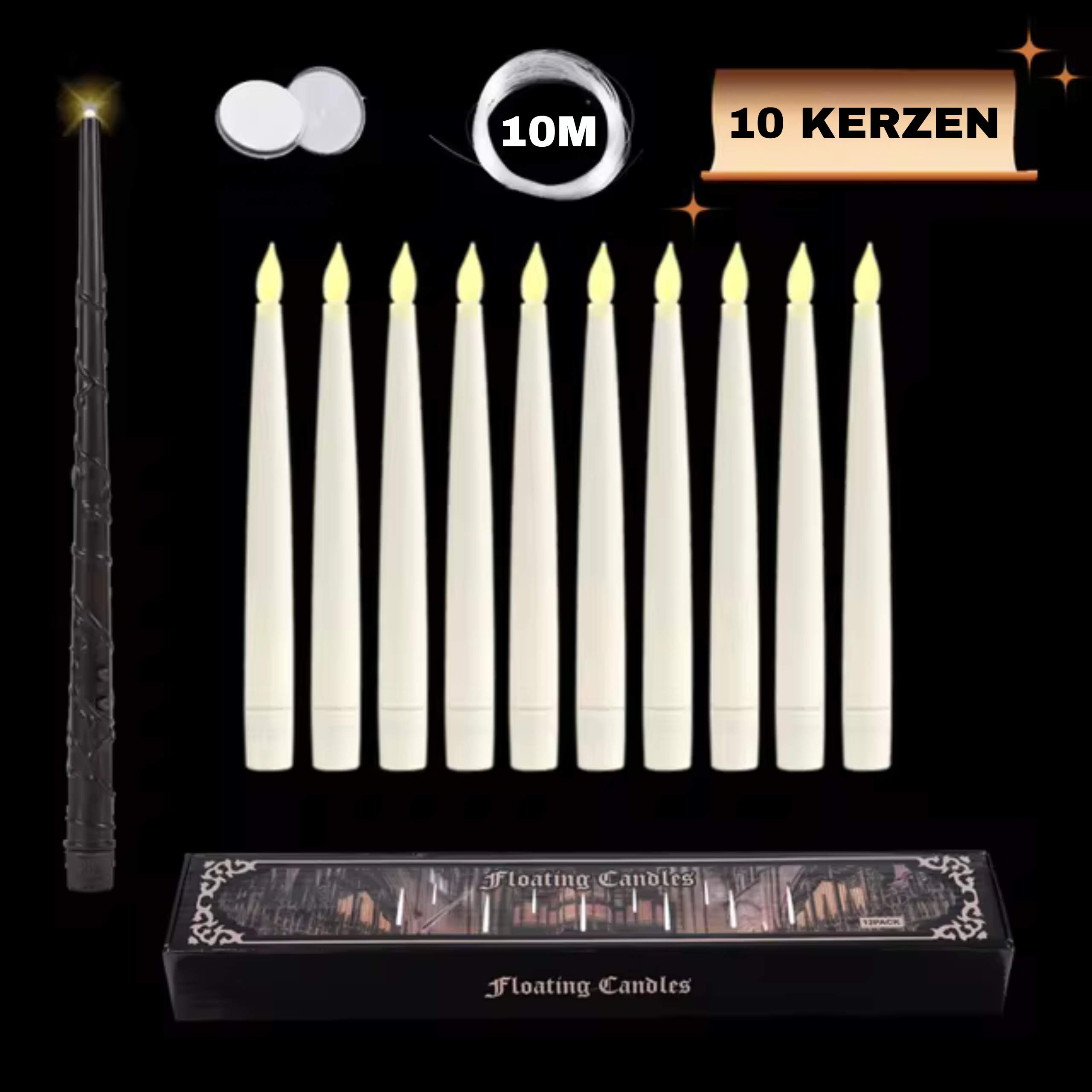 HarryPotter™ - Incendio magische hängende Kerzen 🕯️🪄