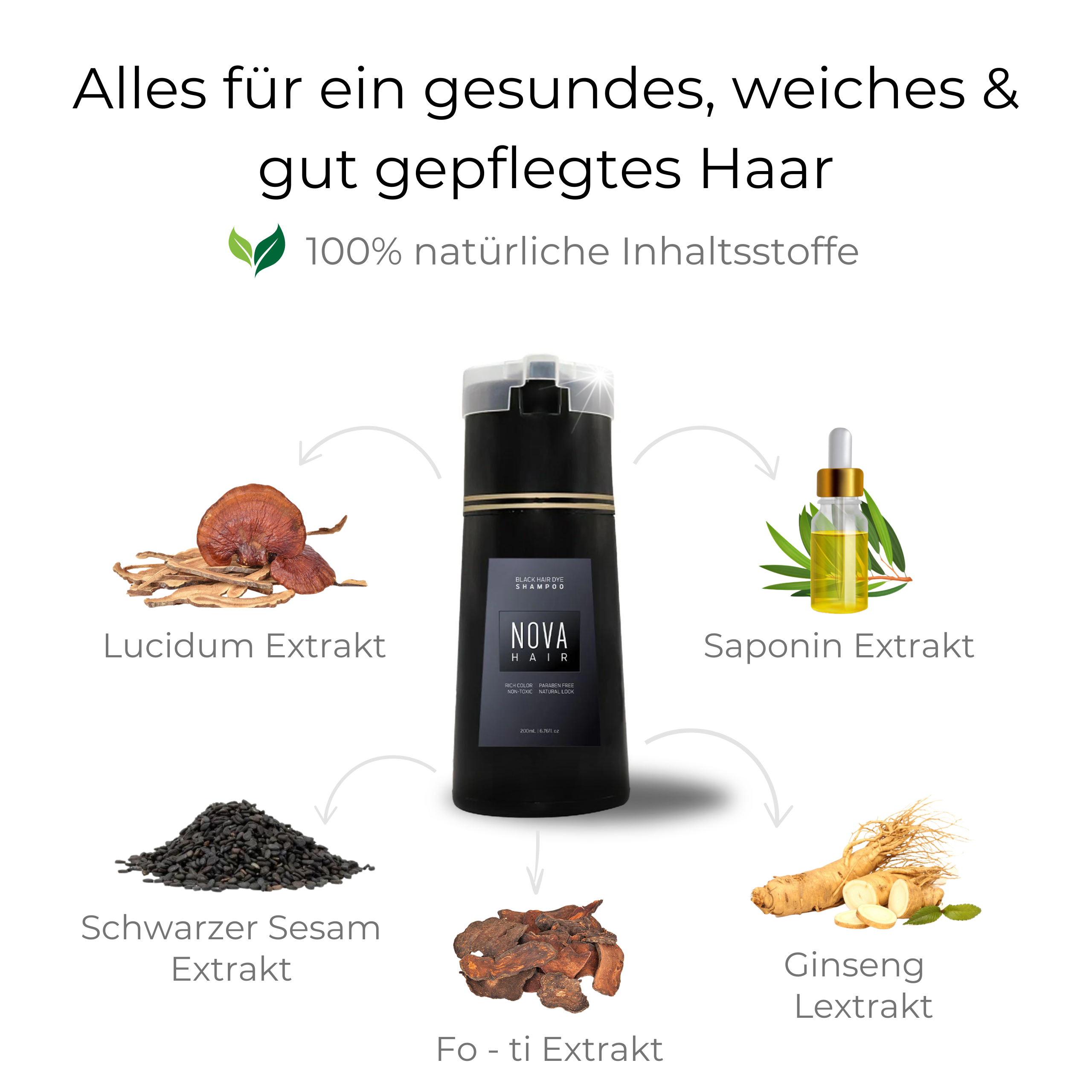 Nova™ Hair - Haarfärb Shampoo mit Sofortwirkung